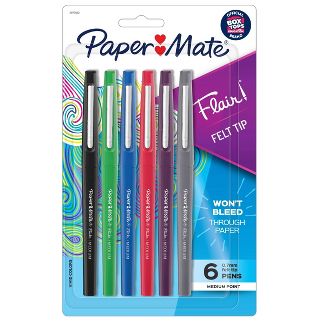 Package of 6 paper mate pens.