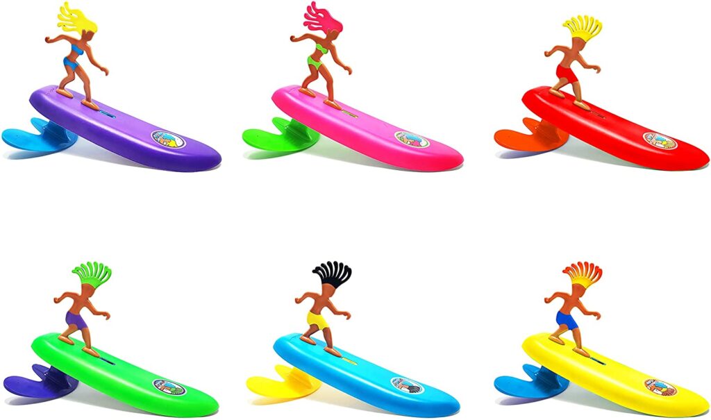 Plastic surfer toys