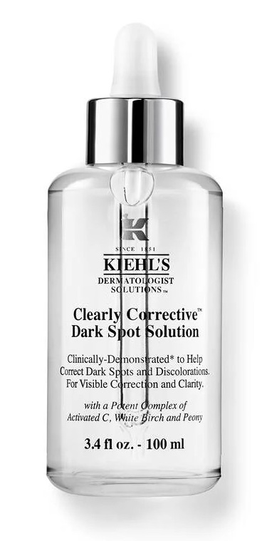 Bottle of Kiehl's Clearly Corrective Dark Spot Solution.