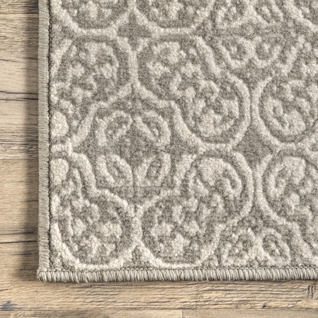 geometric patterned rug detail