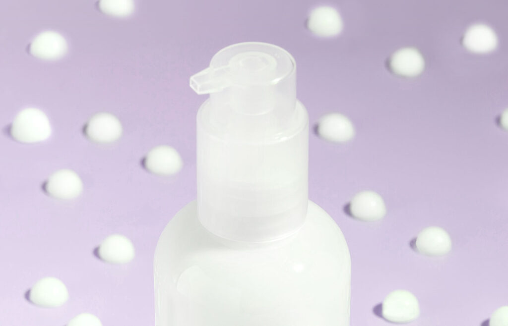 bottle of skincare product