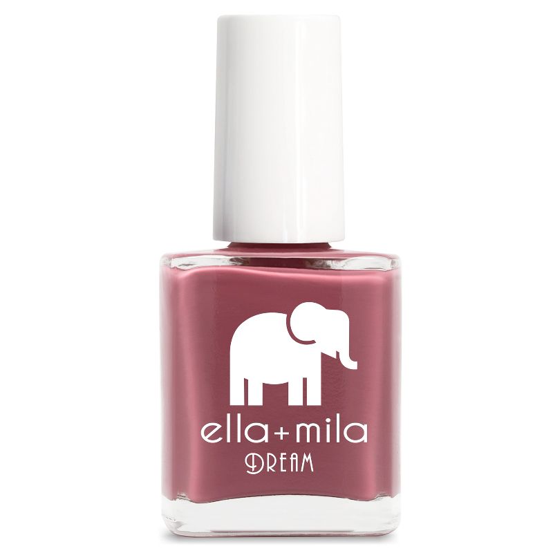 A bottle of Ella + Mila Dream, Time for a Bond Fire nail polish.