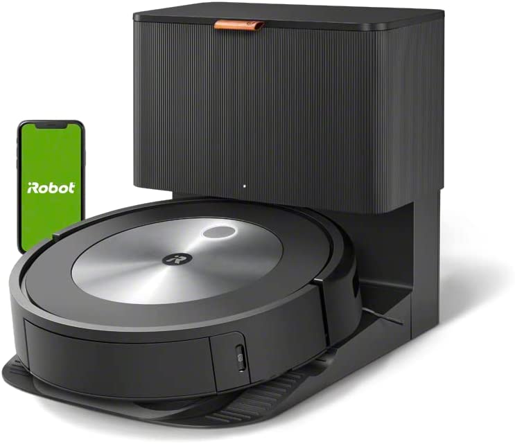 A robot vacuum in its dock.