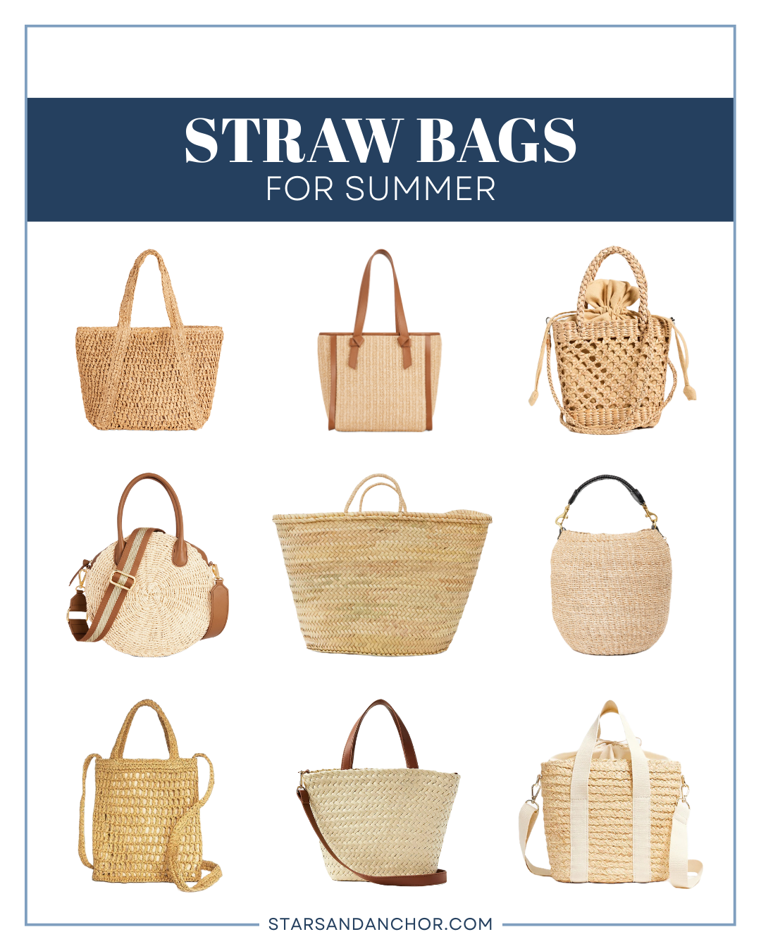 12 Chic Straw Bags for Summer - Stars & Anchor