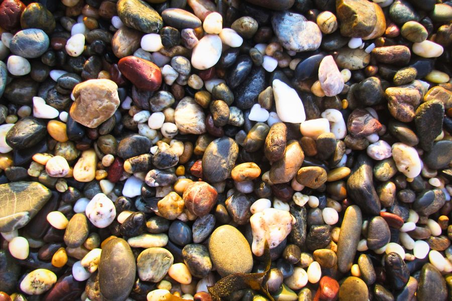 Beach rocks.