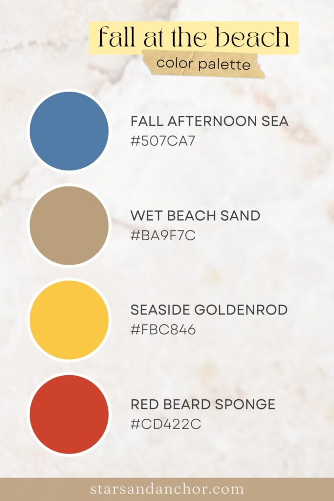 Fall at the Beach Mood Board & Color Palette Inspiration - Stars & Anchor
