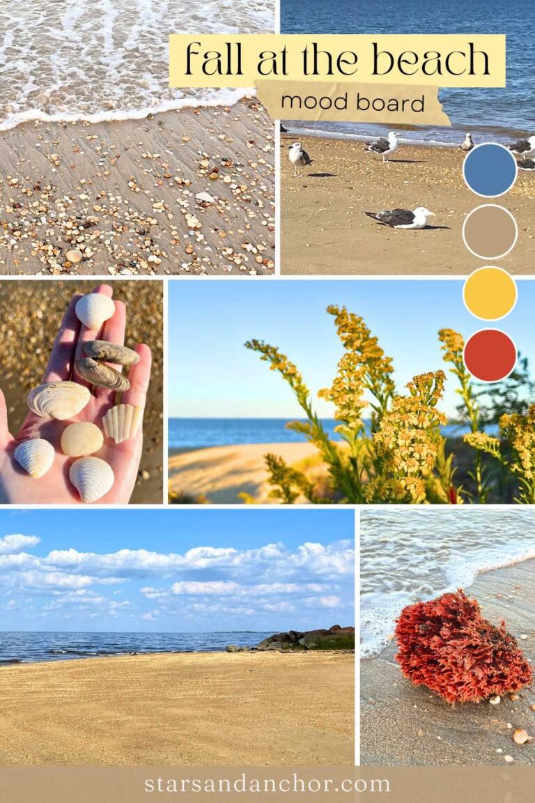 Fall at the Beach Mood Board & Color Palette Inspiration - Stars & Anchor