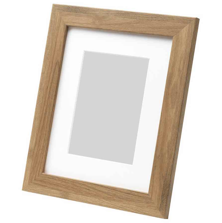A wood picture frame.