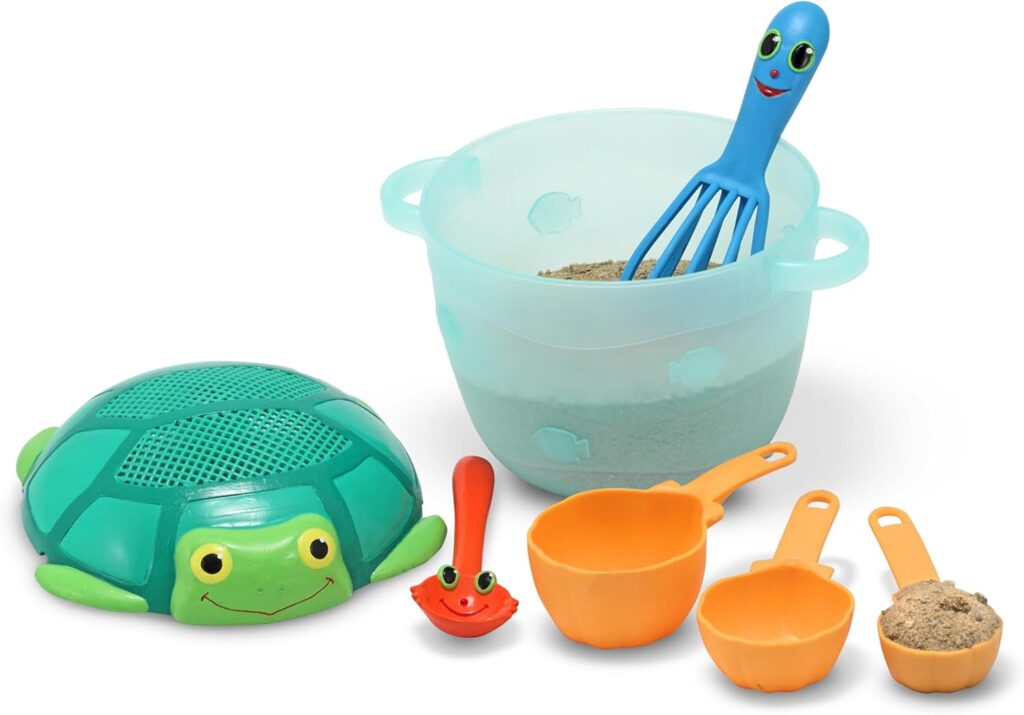 A sand baking set for kids.