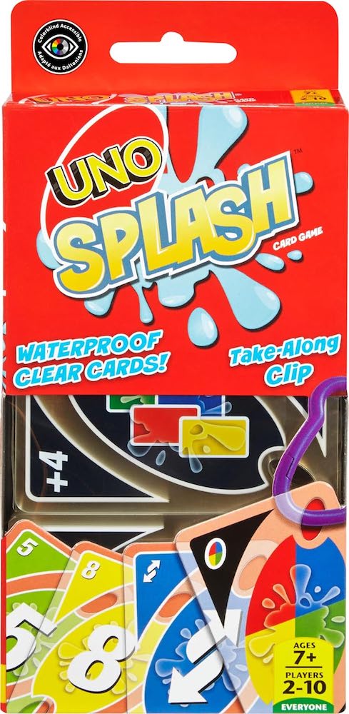 Uno Splash waterproof card game.
